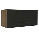 Armário Aéreo De Cozinha Madesa Agata 70 Cm 1 Porta Basculante - Rustic/preto