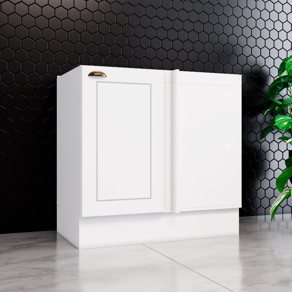 Balcão Canto Reto 1 Porta Emily Branco Hp