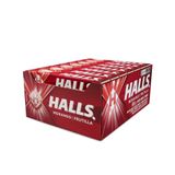 Bala Halls Morango 28g - Caixa Com 21 Unidades