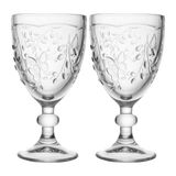 Jogo 2 Taça De Vidro Água Sucos New Butterfly Borboletas Flores 320ml Lyor