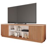 Rack Para Sala Bancada De Tv 75 Pol 180cm Simetria Freijó/off White - Caemmun