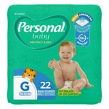 Fralda Descartável Personal Soft &amp; Protect Jumbo Tamanho G - 12 Pacotes Com 22 Fraldas - Total 264 Tiras