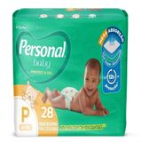 Fralda Descartável Personal Soft &amp; Protect Jumbo Tamanho P - 12 Pacotes Com 28 Fraldas - Total 336 Tiras