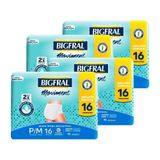Roupa Íntima Bigfral Moviment Tamanho P/m - 4 Pacotes Com 16 Fraldas - Total 64 Tiras
