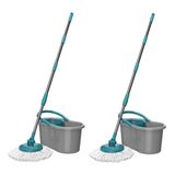 Kit Esfregao Mop Inox 4 Litros C/2 Flashlimp Kit Mop5010