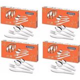 Faqueiro 24 Pecas Buzios Inox Tramontina - Kit C/4 Kit