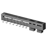 Suporte Organizador De Pendurar Utensilios Cozinha Metal Cinza