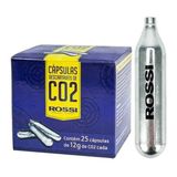 Cápsula Cilindro Descartável De Pressão Co2 12g Rossi 25un