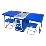 Caixa Térmica De Praia Bebidas 32l 5 Em 1 Azul Arqplast