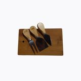 Jogo 4 Pcs Para Queijo Caixa Madeira Wellmix