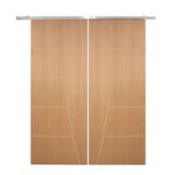 Porta Dupla De Correr P- Verniz Frisada F10 - 210x180