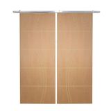 Porta Dupla De Correr P- Verniz Frisada Fs Duplo - 210x160