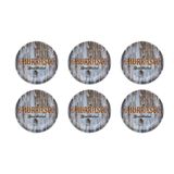Kit Conjunto 6 Pratos Rasos Churrasco Azul 26cm Oxford