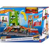 Pista Hot Wheels Posto Combustível Super Recarga Mattel Htn79