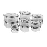 Kit 12 Potes Herméticos De Plástico Electrolux Cor:natural-branco