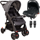 Carrinho De Bebe Com Bebe Conforto Passear Baby Atena Preto