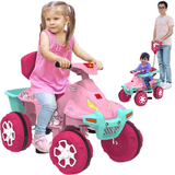 Carrinho De Passeio E Pedal Infantil Bandeirante Smart Quad Rosa