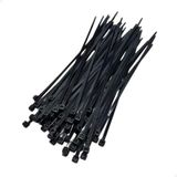 Kit 100 Abracadeiras De Nylon Fita Hellerman 200x2,5mm Preta