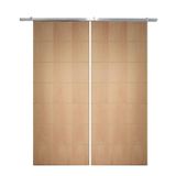 Porta Dupla De Correr P- Verniz Frisada F09 - 210x120