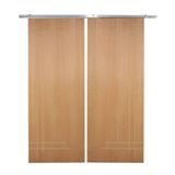 Porta Dupla De Correr P- Verniz Frisada F05 - 210x120