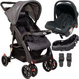 Carrinho De Bebe Bebe Conforto Base Passear Baby Atena Preto
