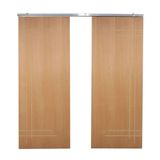 Porta Dupla De Correr P- Verniz Frisada F05 - 210x140