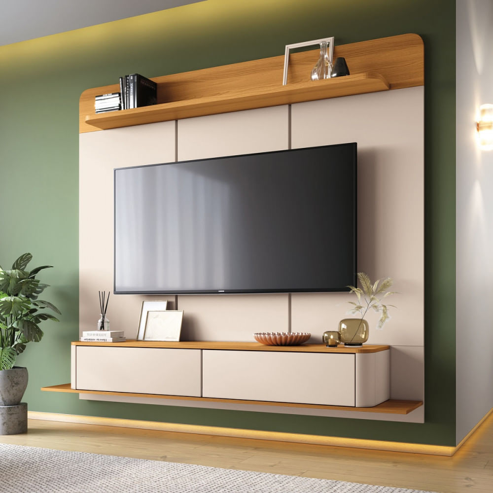 Estante Home Para Tv Até 70 Polegadas 2 Portas Galax Hb Móveis