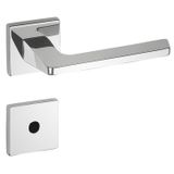 Fechadura De Porta Quadra Haga Sara 55mm Cromada Banheiro /