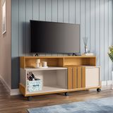 Rack Para Tv Até 50 Polegadas Ripado 1 Porta Graci 1.3 Hb Móveis