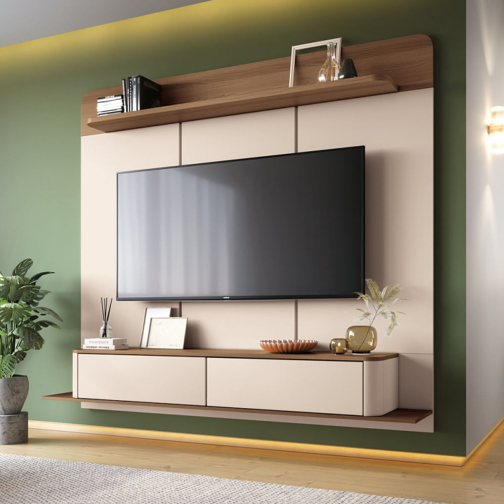 Estante Home Para Tv Até 70 Polegadas 2 Portas Galax Hb Móveis