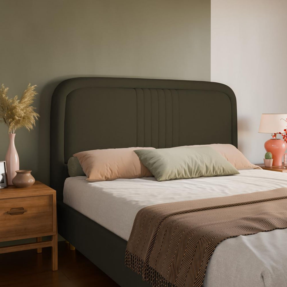 Cabeceira Estofada Queen 160cm Veloplus Chicago Dobuê