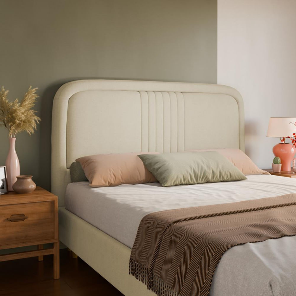 Cabeceira Estofada Queen 160cm Veloplus Chicago Dobuê