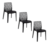 Cadeira De Jantar Oficial Gruvyer Preto - Preto - 3