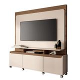 Home Painel Theater Quantum Sala Tv Até 70 Polegadas Off White/castanho