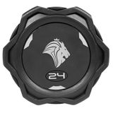 Par De Dumbbells 24kg Lion Monobloco Em Aço Maciço Injetado