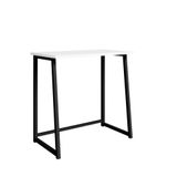 Escrivaninha Computador Dobrável Escritório Home Office Fit Preto/branco