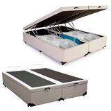 Cama Box Baú King Bipartido Sintético Sereneprime 192x203x44 Branco