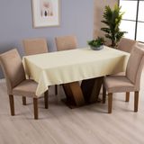 Toalha De Mesa Basic 1 Peça 1,45m X 1,40m 4 Lugares 100% Poliéster Tecido Oxford - Palha