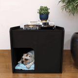Mesa De Cabeceira Cama Pet Cães 45x45x40 Preto