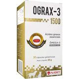 Suplemento Ograx-3 1500 Para Cães E Gatos Avert 30 Cápsulas