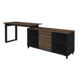 Escrivaninha Em L Madri Ipê Preto Office Casah