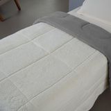 Coberdrom Cobertor Dupla Face 1 Peça Solteiro Manta Soft E Sherpa De Carneiro - Cinza
