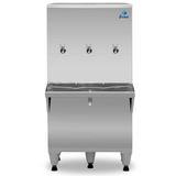 Bebedouro Industrial De Coluna Frisbel 100 Litros 2 Torneiras Gelada E 1 Natural Inox - 110v