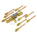 Kit 1 Válvula Removedora Extratora De Núcleos Vcrh-1 Com 10 Válvula Schrader 1-4 50mm 1 Unidade
