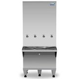 Bebedouro Industrial De Coluna Frisbel 200 Litros 3 Torneiras Gelada E 1 Natural Inox - 220v
