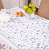 Toalha De Mesa Estampada Allegra 1 Peça 8 Lugares 100% Poliéster - Lavanda