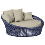 Chaise Hungria Pintura Fendi Corda Náutica E7 Trama Original Azul