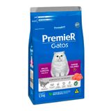 Ração Premier Ambientes Internos Gatos Adultos Pelos Longos Salmão 1,5kg