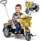 Carrinho De Passeio E Pedal Calesita Moto Street Classic Dourada