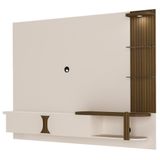Painel Suspenso Tv 72 Pol 200 Cm 4530 Off White Pinho Ripado Arly